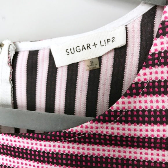Sugarlips Pink Striped Dress with Waist Cutouts - Picture 2 of 6